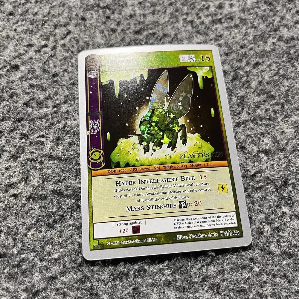 Metazoo Playtester Martian Bees Seance 1st Edition Silver Border Reverse Holo